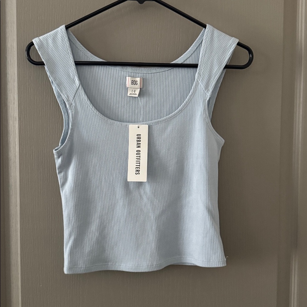 Urban outfitters BDG Ribbed Square Neck Tank Top in sky size large